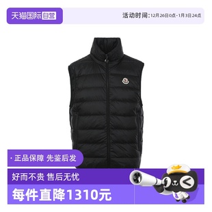 盟可睐男士 Moncler FW25logo徽标立领鹅绒薄羽绒背心马甲 自营