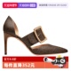 女士复古棕色老花Eco皮气质美拉德中跟鞋 巴利时尚 自营 Bally