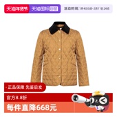 驼色灯芯绒翻领夹克 博柏利外套女款 自营 BURBERRY
