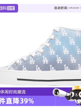 【自营】MLB美职棒休闲鞋女LA时尚半透网面高帮板鞋3ACVCMM2N复古