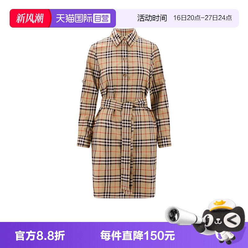 BURBERRY/博柏利长袖衬衫连衣裙图片