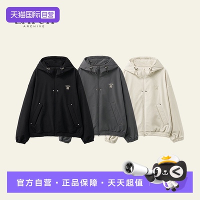 【自营】SATUR ARCHIVE秋新品百搭休闲基础刺绣户外运动冲锋夹克