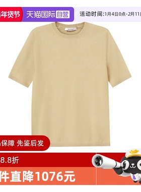 【自营】MaxMara新品女士圆领短袖针织衫羊绒衫 WARREN