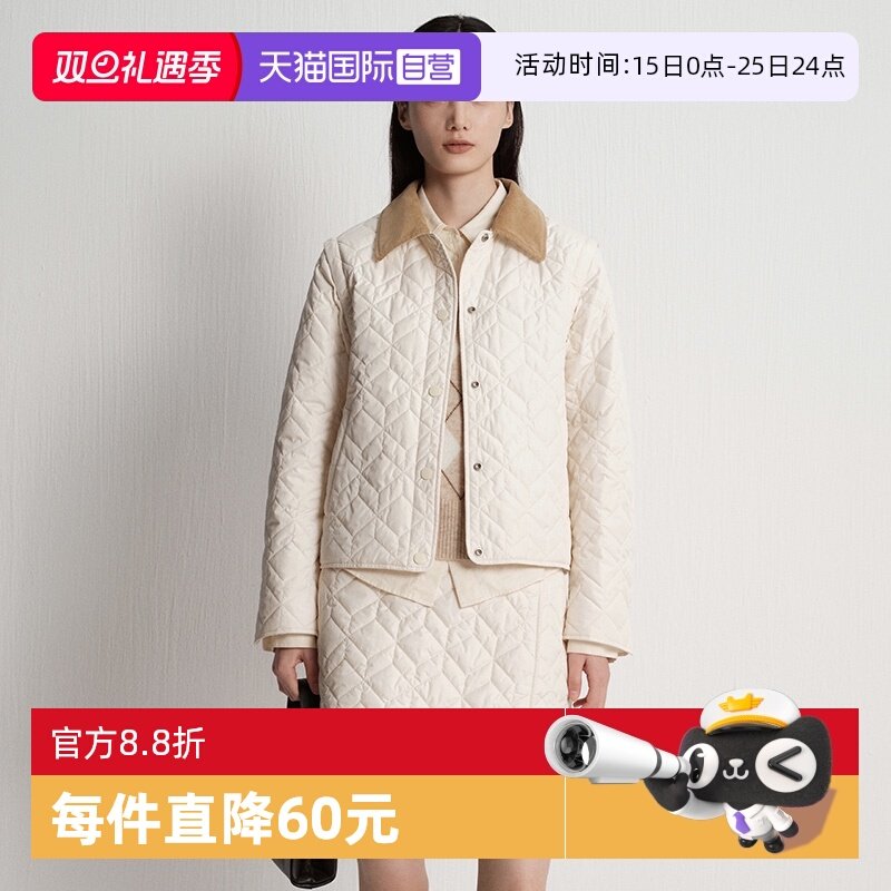 【自营】Marc O'Polo2025冬季新款格纹可脱卸袖子棉服外套女士