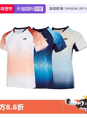 【自营】YONEX尤尼克斯2024新款女款运动速干短袖YY上衣110374BCR