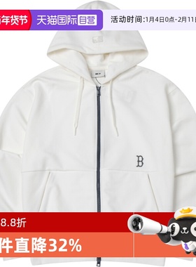 【自营】MLB针织夹克男女宽松运动服波士顿红袜标休闲服3ATRB0441