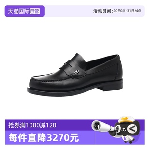 菲拉格慕男士 自營(yíng) FERRAGAMO SS25金屬飾標(biāo)牛皮革商務(wù)休閑鞋