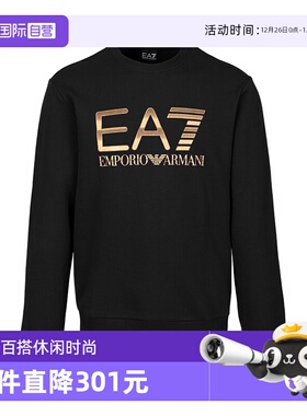 【自营】ARMANI/阿玛尼男装EA7印花圆领卫衣上衣男网球穿搭套头
