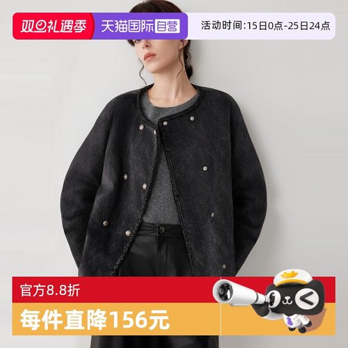 ELLE90白鸭绒灰色羽绒服女