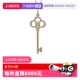 中古99新蒂芙尼Keys系列玫瑰金吊坠镶钻钥匙项链迷你皇冠 自营