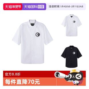 【自营】VJC范思哲 男士棉质徽标印花休闲短袖衬衫74GALY11 CN002