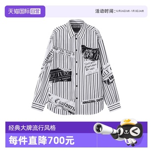 宽松版 范思哲VJC男士 休闲长袖 衬衫 NS427条纹 76GAL21M 自营