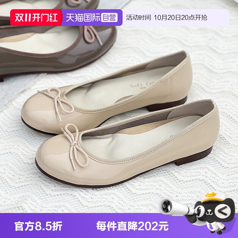 【自营】Soft Contact日本制舒适懒人鞋足弓支撑百搭蝴蝶结单鞋女