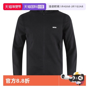 【自营】Hugo Boss/雨果博斯 男士休闲百搭拉链连帽运动卫衣外套