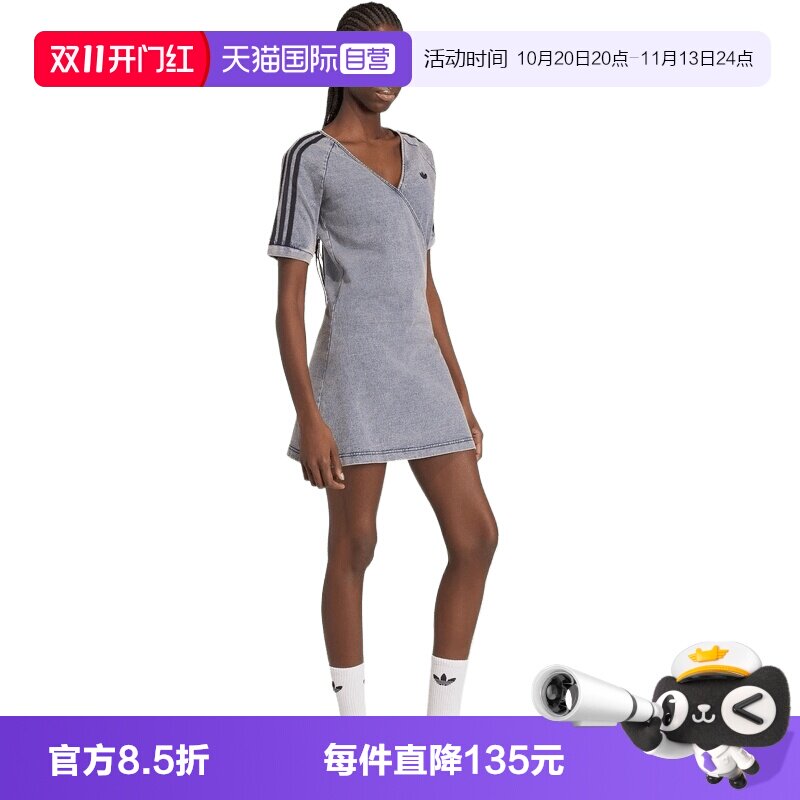 【自营】adidas阿迪达斯三叶草女子运动休闲连衣裙KZ5057