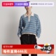 自营 新款 Marc Polo2025秋季 翻领撞色毛织套头衫 女条纹毛衣