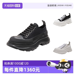 厚底鞋 W4MV2 亞歷山大·麥昆 女士帆布鞋 697072 自營 休閑鞋