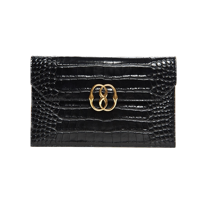 Bally巴利鳄鱼皮压纹手拿包