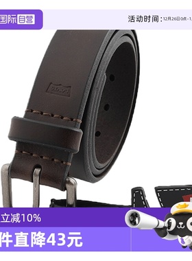 【自营】正品Levis李维斯牛仔裤皮带男士经典复古休闲针扣腰带潮