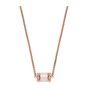 【自营】Armani阿玛尼小蛮腰项链女白色转运珠轻奢爆款女生礼物