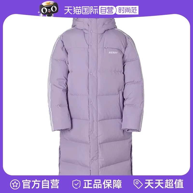 【自营】NERDY秋冬情侣同款中长款连帽羽绒服宽松休闲保暖外套女