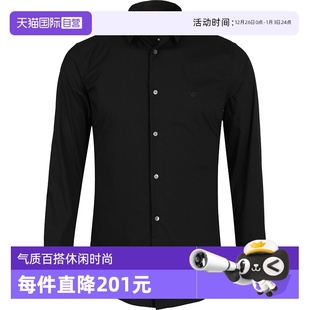 ARMANI 阿玛尼男士 翻领衬衫 气质长袖 EMPORIO 男款 衬衣 自营
