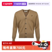开衫 毛衣 爱心图案徽标纯色休闲羊毛长袖 针织衫 自营 AMI男士