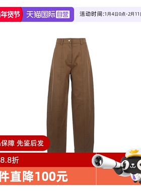 【自营】Moncler/盟可睐FW25女士logo徽标宽松直筒工装风休闲长裤