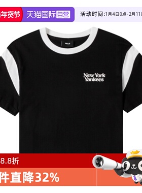 【自营】MLB上衣女士半袖T恤女新款运动服休闲透气短袖3FTSV0343