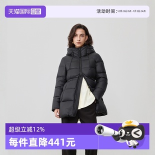 自营 商场同款 Marc Polo 防水恒温蓄热中长黑金羽绒服女