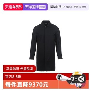 【自营】Zegna/杰尼亚男士FW25翻领纯色简约中长款系扣风衣外套