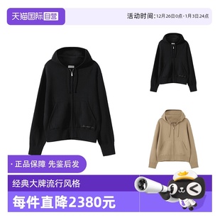 女士宽松版 BURBERRY 连帽羊毛开衫 运动衫 8094445 外套 自营