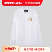 自营 衬衫 VJC范思哲 男士 棉质徽标胶印休闲长袖 74GALYR1 CN002