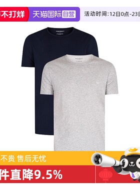【自营】EMPORIO ARMANI男士经典百搭短袖T恤两件装111647 CC722