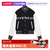 胸前字母黑白拼色羊毛混纺棒球外套 纪梵希男款 自营 Givenchy