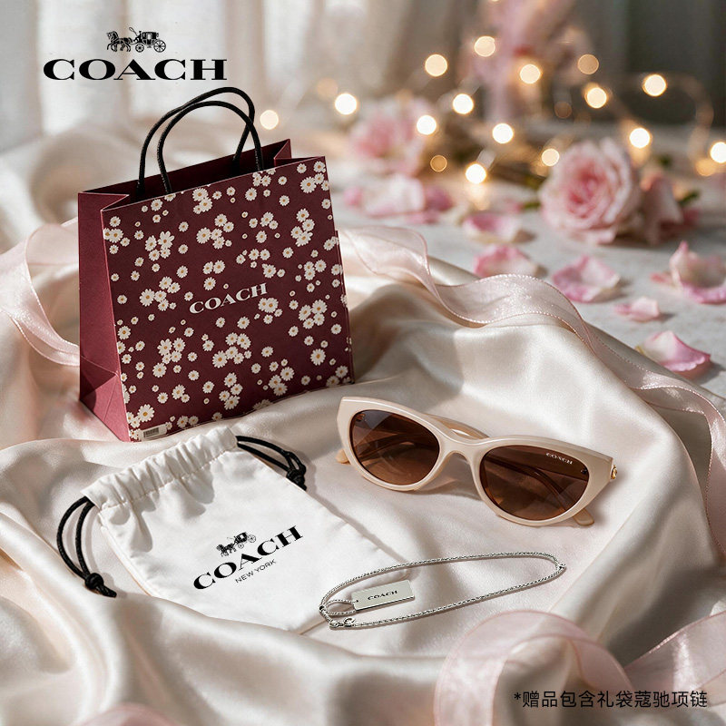【自营】Coach太阳镜休尚墨镜旅游商务眼镜 礼袋款 送女友送母亲