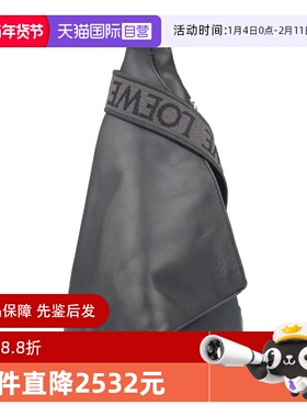 【自营】中古9新LOEWE(罗意威)ANTON SLING 手袋黑色牛皮斜挎包