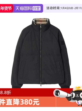 【自营】BURBERRY/博柏利双面格纹拉链侧袋女士羽绒服81052131