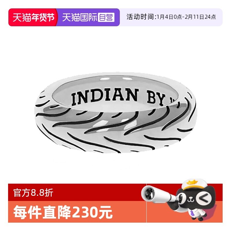 【自营】KING BABY戒指欧美印第安摩托车轮情侣对戒时尚摇滚礼物