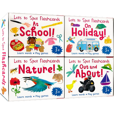 忙碌的一天4册盒装英语闪卡