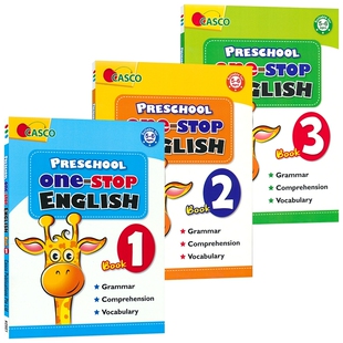 【自营】Casco Preschool One-Stop English Book 1-3 新加坡英语 一站式英语 学龄前 5-6岁 英语启蒙教辅 英文原版进口图书