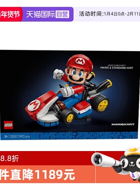 【自营】乐高72037马里奥卡丁车：马里奥&标准型卡丁车拼搭积木
