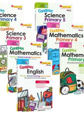 【自营】SAP 新加坡小学英语数学科学练习册 小六会考模拟卷 Conquer PSLE Simulated Examination Papers 攻克 提升版 英文原版