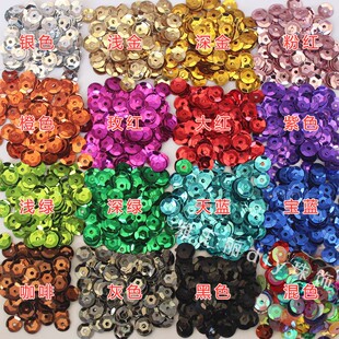 手缝曲面亮片6mm凹片法式刺绣珠片禾服旗袍绣片材料diy手工装饰片