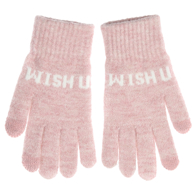 羊毛骑车冬季学生防寒五指手套