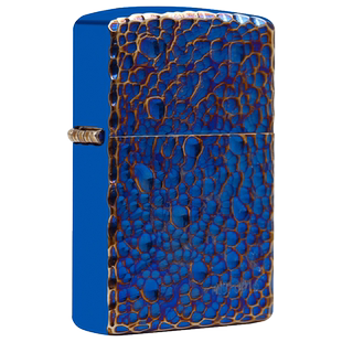 首领熏蓝煤油打火机纯黄铜复古老式砂轮创意防风个性陨石坑男礼品