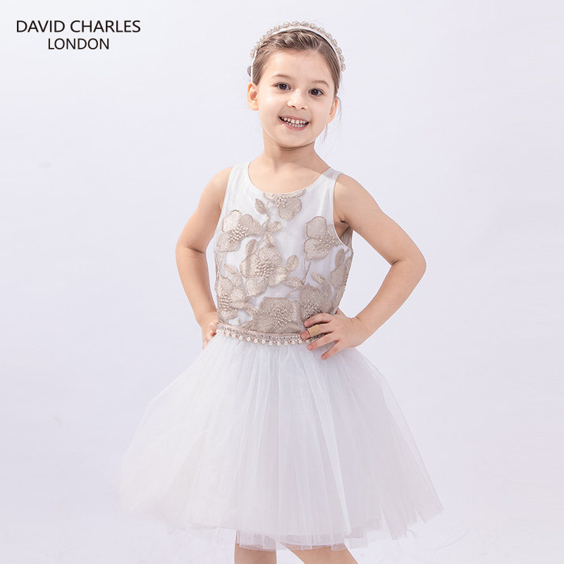David Charles大卫查尔斯 童装连衣裙女夏儿童裙子宴会礼服日常