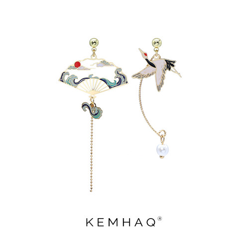 云深不知处耳夹古风款扇子中国风