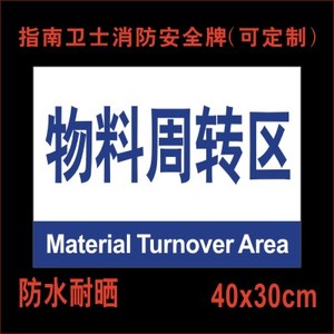 物料周转区 车间区位牌 区域分区分组标识牌 标志提示牌 标牌定制作 工厂企业仓库房标示牌
