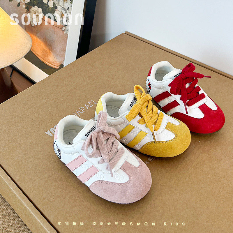 儿童运动鞋防滑板鞋女款2026新款女童阿甘鞋小童休闲鞋刺绣公主鞋